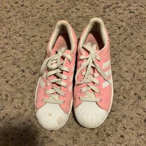 Pink adidas shoes